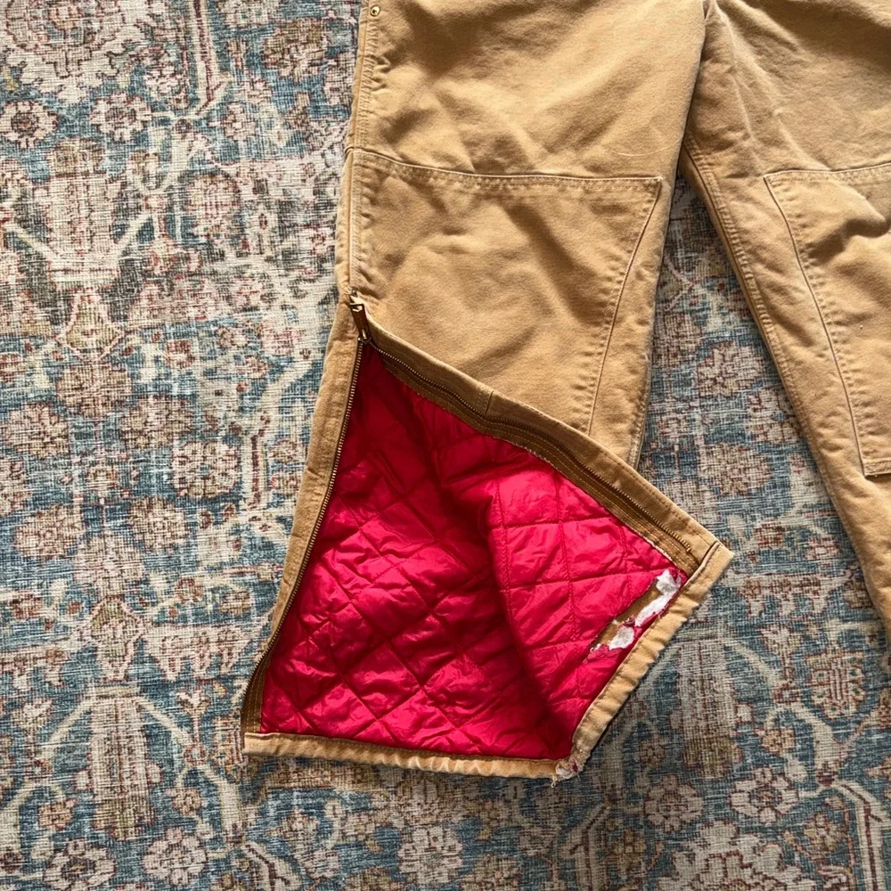 Carhartt Arctic quilt lined Bib Overalls size 42 x 28 VG condition - Picture 4 of 13